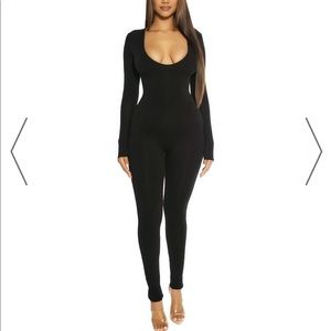 Naked Wardrobe Deep V Jumpsuit